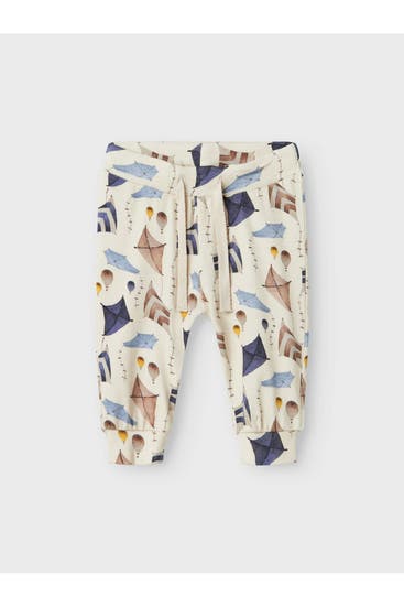 NAME IT - Sweatpants creme gemustert