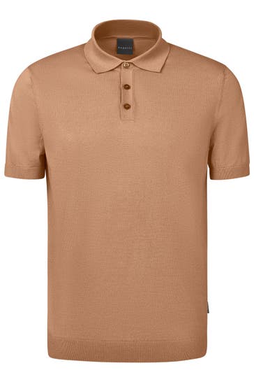 BUGATTI Strick-Polo hellbraun