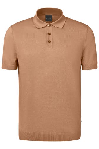 BUGATTI Strick-Polo hellbraun