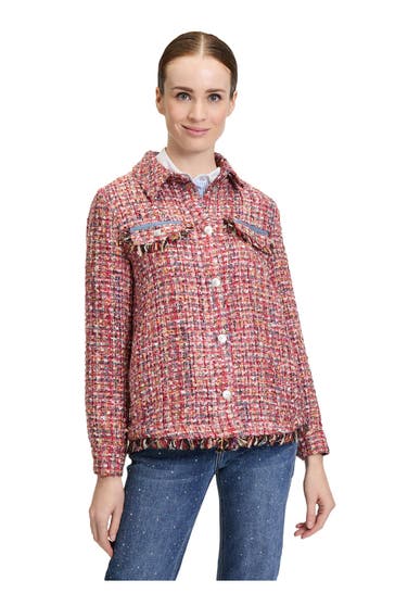 CARTOON Bouclé-Blazer gemustert