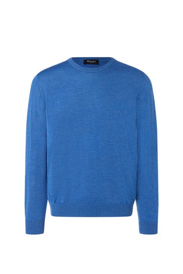 MAERZ MUENCHEN Wollpullover azurblau