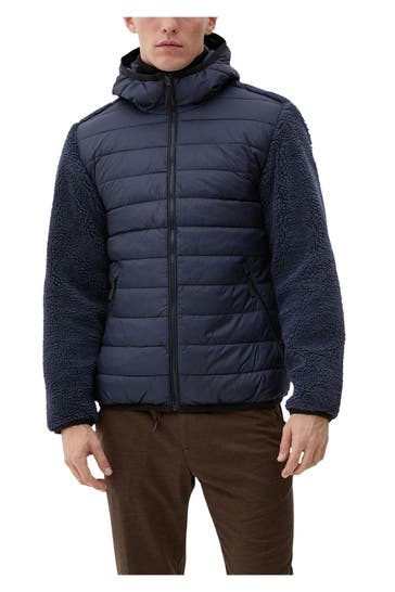 S.OLIVER Hybrid-Fleecejacke dunkelblau
