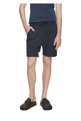 S.OLIVER Musselin-Shorts schwarzblau regular