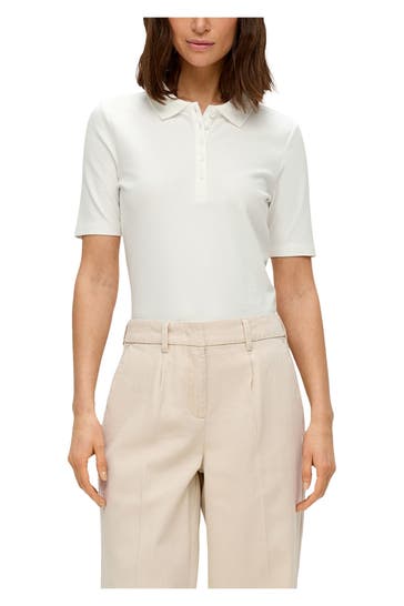 S.OLIVER Polo-Shirt weiß