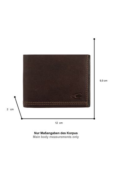 CAMEL ACTIVE Ledergeldbörse 'Osaka' dunkelbraun