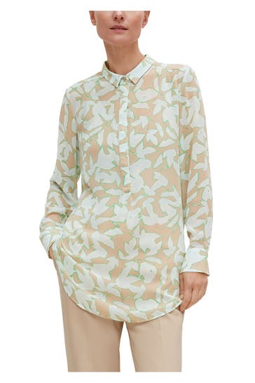 COMMA, Casual-Bluse gemustert