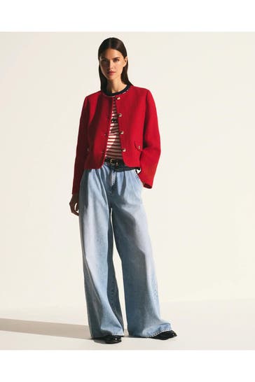 JOOP! Bouclé-Blazer rot
