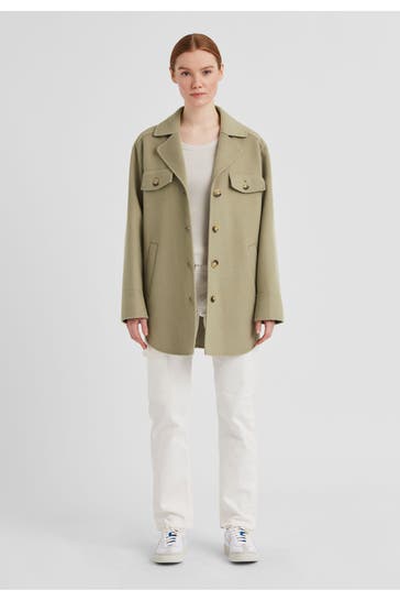 MILESTONE Wollmix-Jacke graugrün