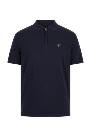 GUESS Strick-Polo 'Dane' schwarzblau