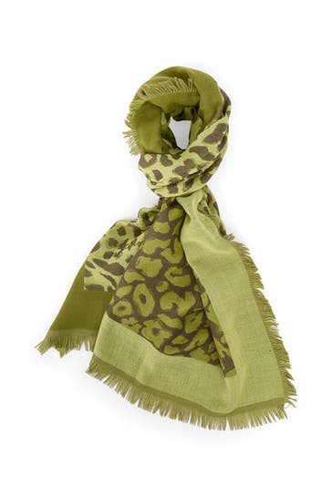MARC CAIN Patterned woollen blend shawl