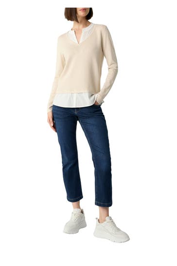 COMMA, Strickpullover beige