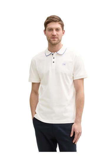 TOM TAILOR Polo-Shirt ecru