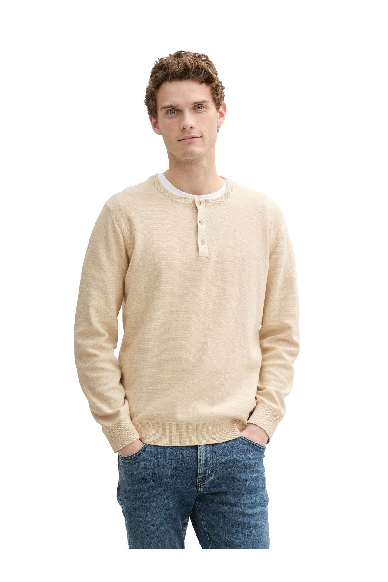 TOM TAILOR Strickpullover creme, Bild 1
