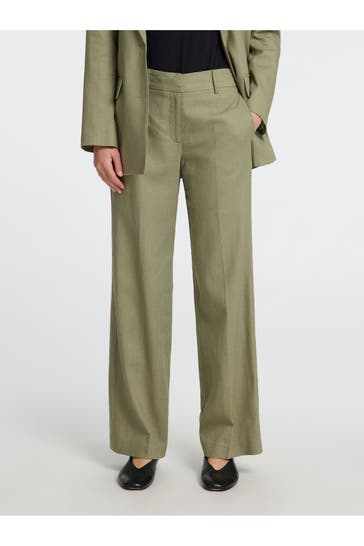 SELECTED Stoffhose graugrün