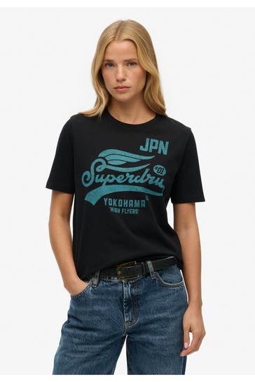 SUPERDRY T-Shirt schwarz