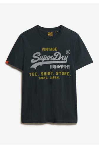 SUPERDRY T-Shirt 'Heritage Relaxed' schwarzblau