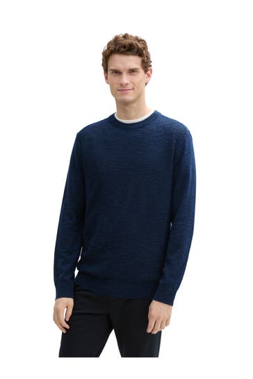 TOM TAILOR Strickpullover dunkelblau