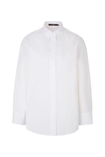 WINDSOR. Business-Bluse Popeline-Baumwoll-Hemdbluse in Weiß weiß