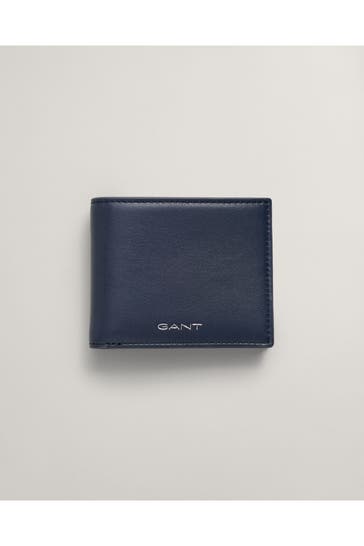 GANT Ledergeldbörse marine