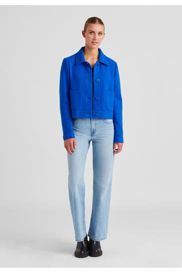 MILESTONE Wolljacke blau