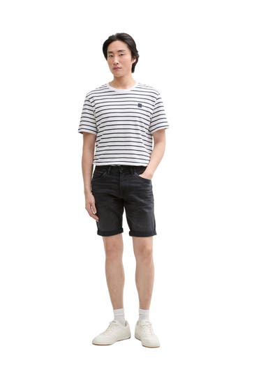 TOM TAILOR Jeansshorts schwarz
