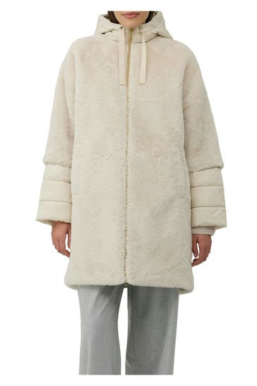 S.OLIVER BLACK LABEL Kunstfellmantel beige