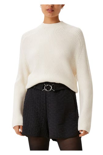 COMMA, Wollmix-Pullover wollweiß