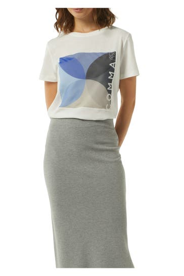 COMMA, T-Shirt weiß