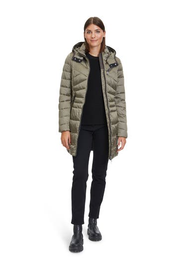 GIL BRET Kurz-Steppmantel oliv glänzend