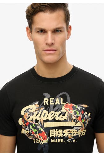 SUPERDRY T-Shirt 'Tokyo Relaxed' schwarz