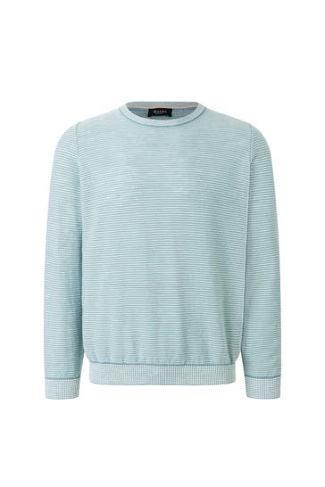 MAERZ MUENCHEN Leinenmix-Pullover gestreift