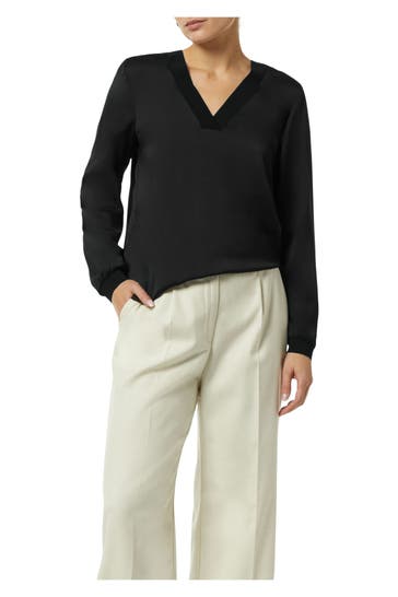 COMMA, Business-Bluse schwarz