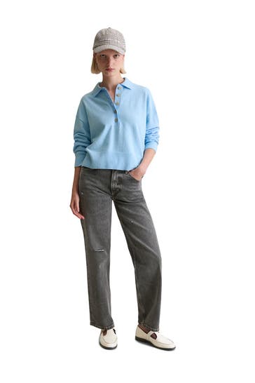 MARC O'POLO DENIM Strickpullover hellblau