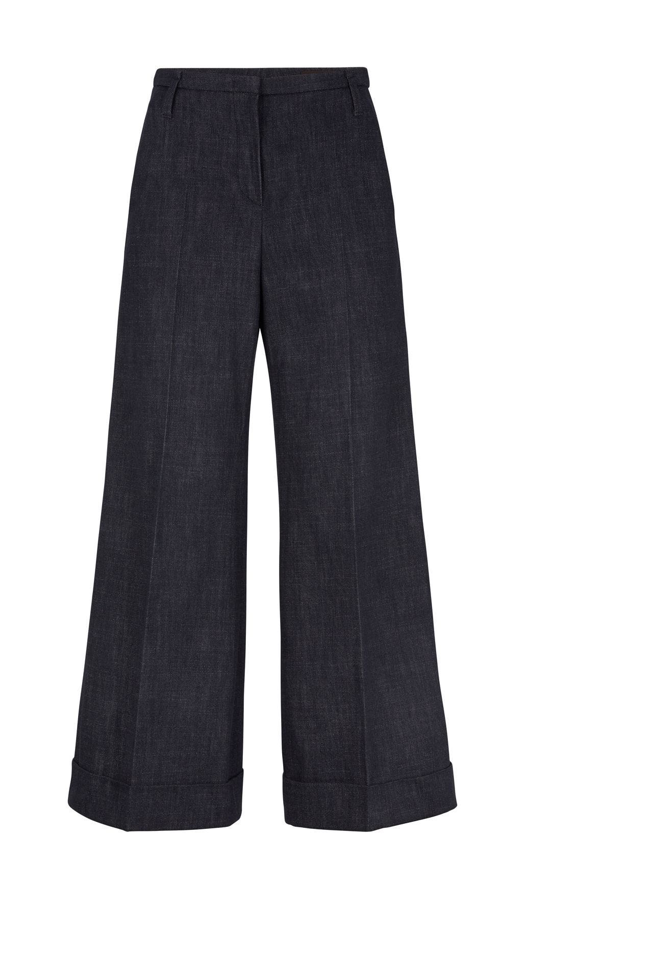 WINDSOR. Stoffhose Culotte Jeans in Dark Denim Blue dunkelblau Slim, Bild 1