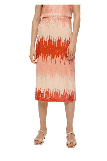 S.OLIVER BLACK LABEL Paillettenrock mehrfarbig