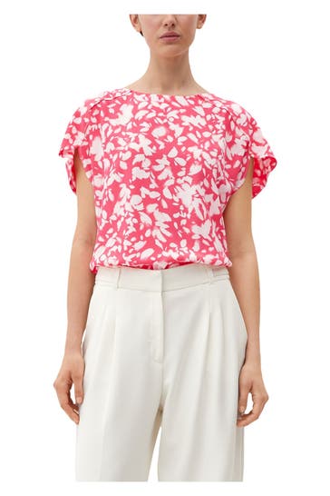 S.OLIVER BLACK LABEL Blusenshirt gemustert 