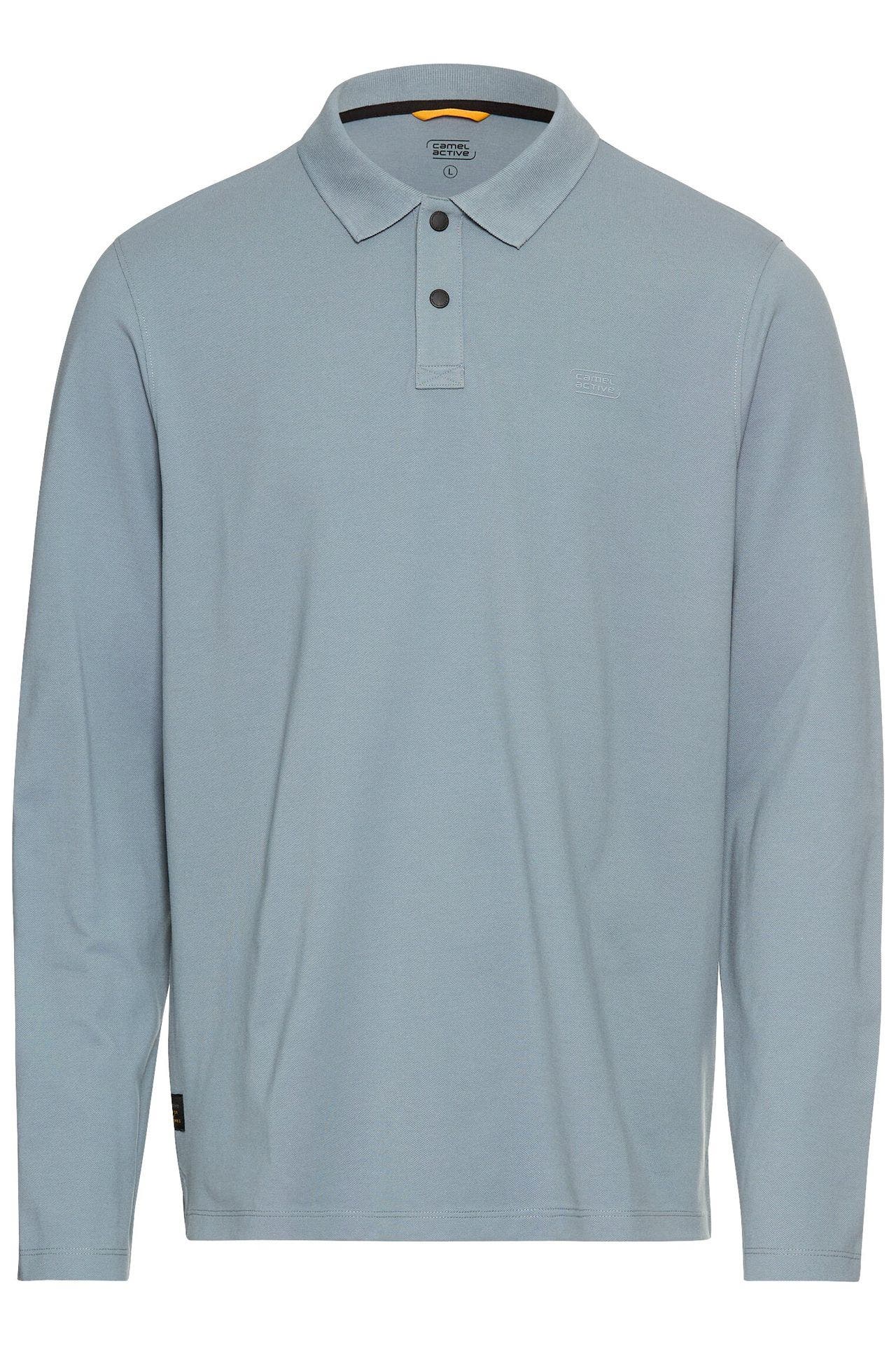 CAMEL ACTIVE Langarm-Polo rauchblau, Bild 1