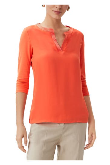 COMMA, Blusenshirt dunkelorange