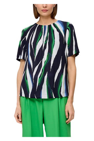 S.OLIVER BLACK LABEL Blusenshirt gemustert