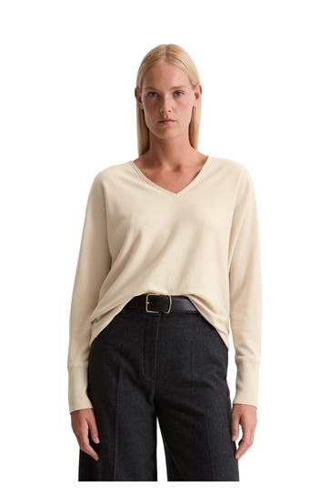 MARC O'POLO Wollmix-Strickpullover creme