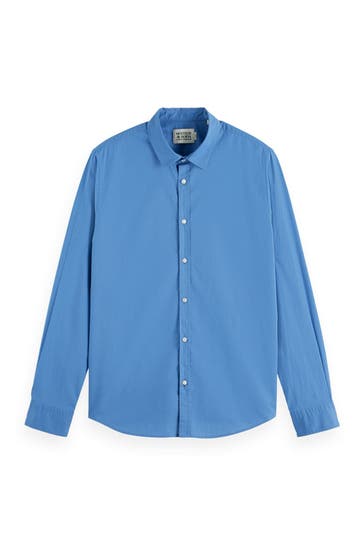 SCOTCH & SODA Casual-Hemd azurblau Slim Fit