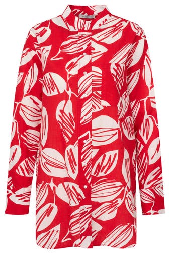 BUGATTI Leinenmix-Kleid gemustert