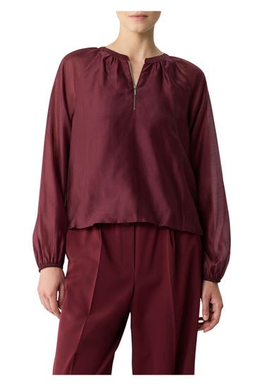 COMMA, Casual-Bluse aubergine