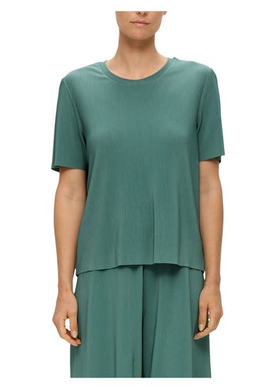 S.OLIVER T-Shirt smaragdgrün