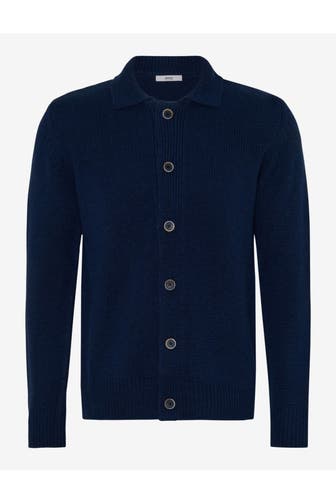 BRAX Wollmix-Cardigan 'Jayden' dunkelblau