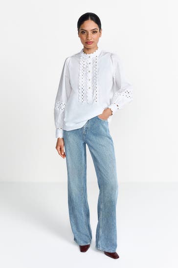 RICH & ROYAL Blusenshirt weiß