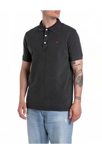 REPLAY Polo-Shirt anthrazit regular