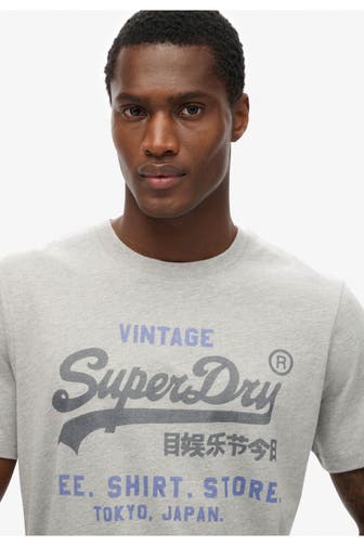 SUPERDRY T-Shirt 'Heritage Relaxed' grau