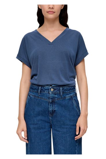 S.OLIVER - T-Shirt azurblau