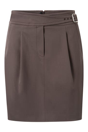 WINDSOR. Casual-Rock Baumwoll-Stretch-Rock in A-Linie in Braun dunkelbraun